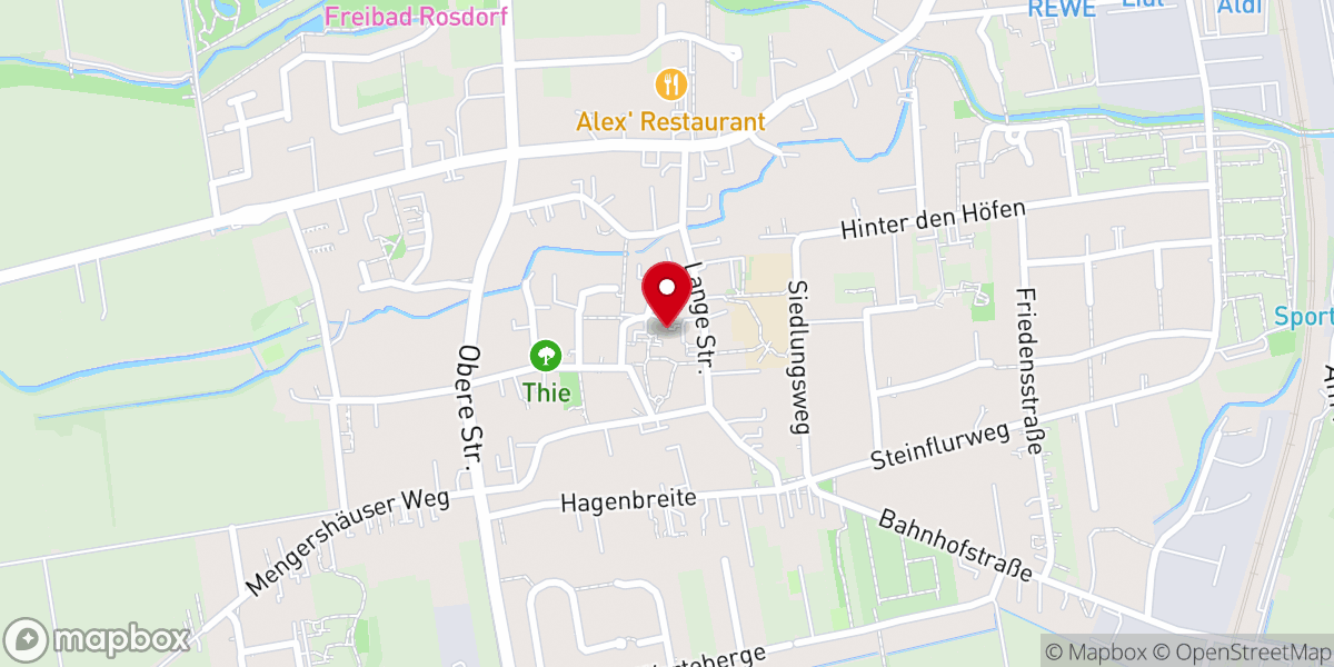 Map showing location of Gemeindezentrum Rosdorf