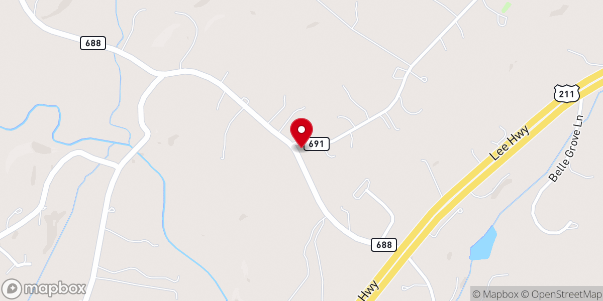 Map showing location of Waterloo Baptist Church