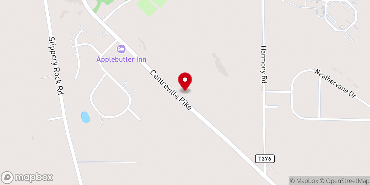 Map showing location of Mystery Mayhem Escapes & Axe Throwing