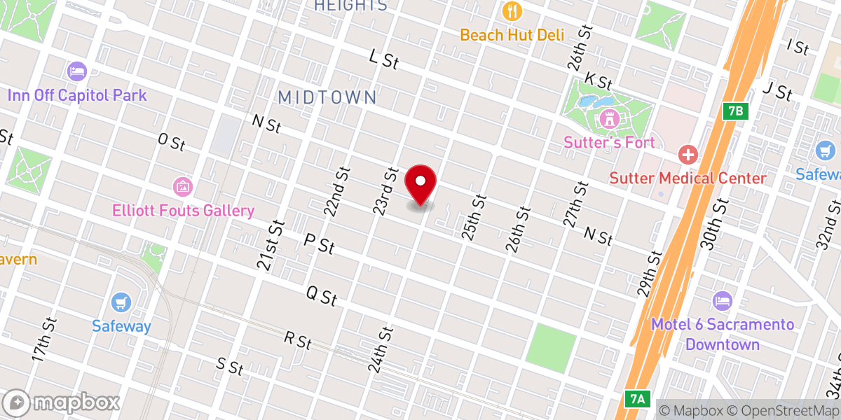 Map showing location of Immanuel Baptist Church