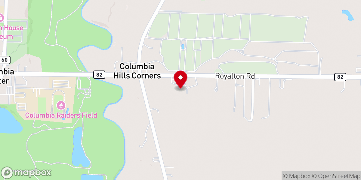 Map showing location of Columbia Ballroom