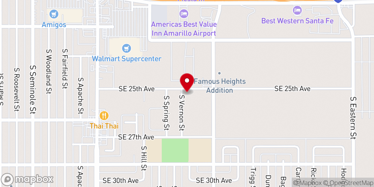 Map showing location of CityLight Church Amarillo