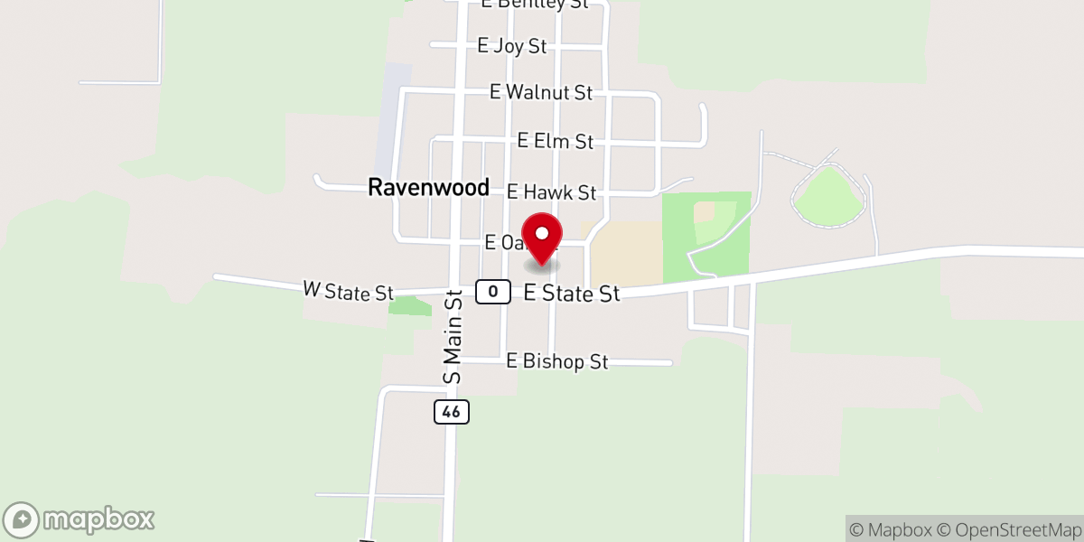 Map showing location of Ravenwood Methodist Church