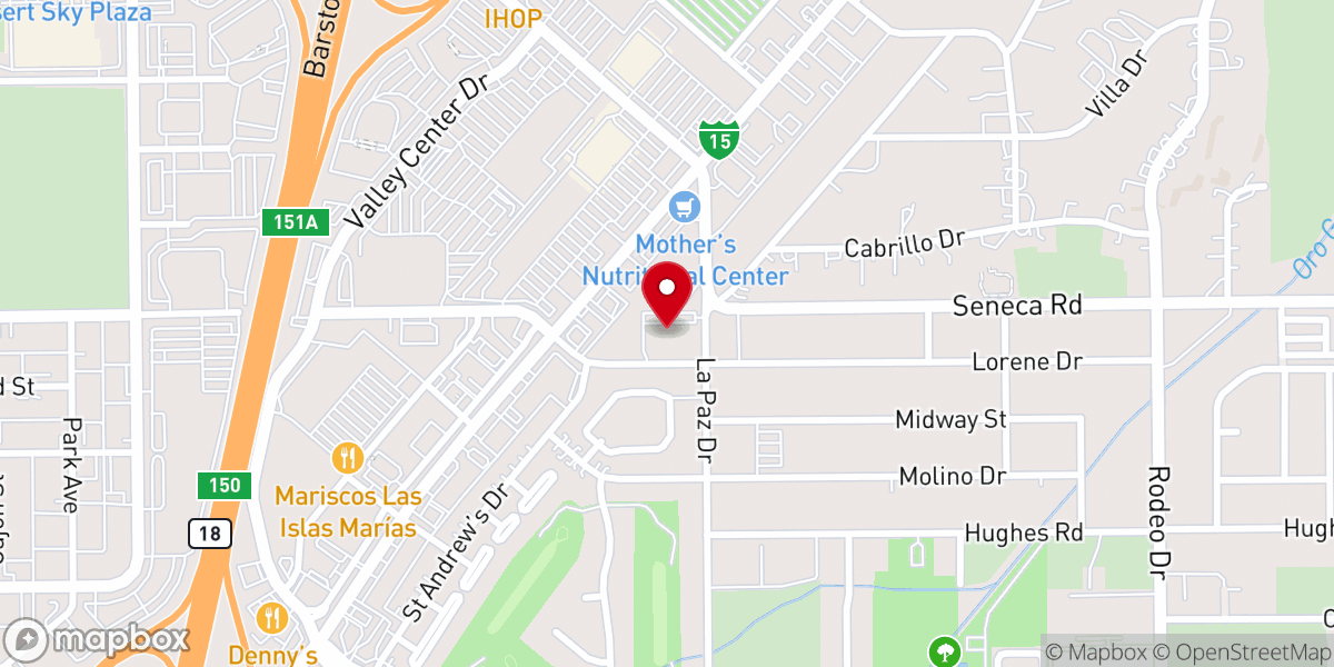 Map showing location of Victorville Seventh-day Adventist Church
