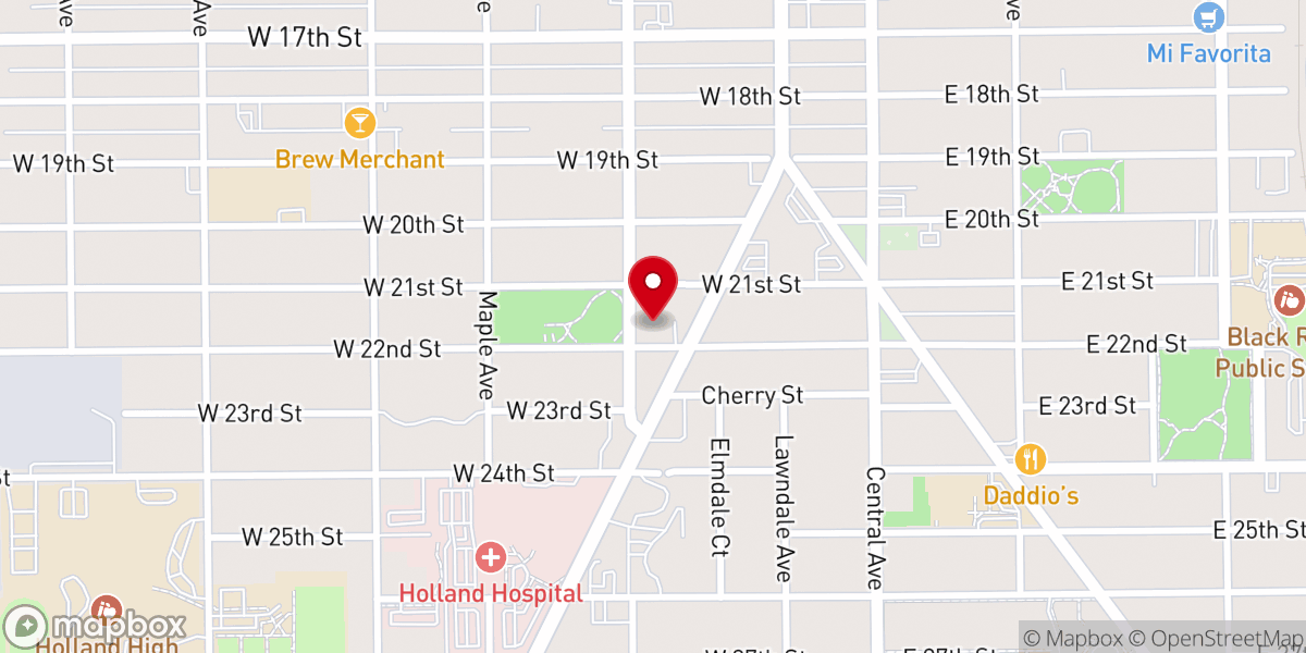 Map showing location of Moran Park Church