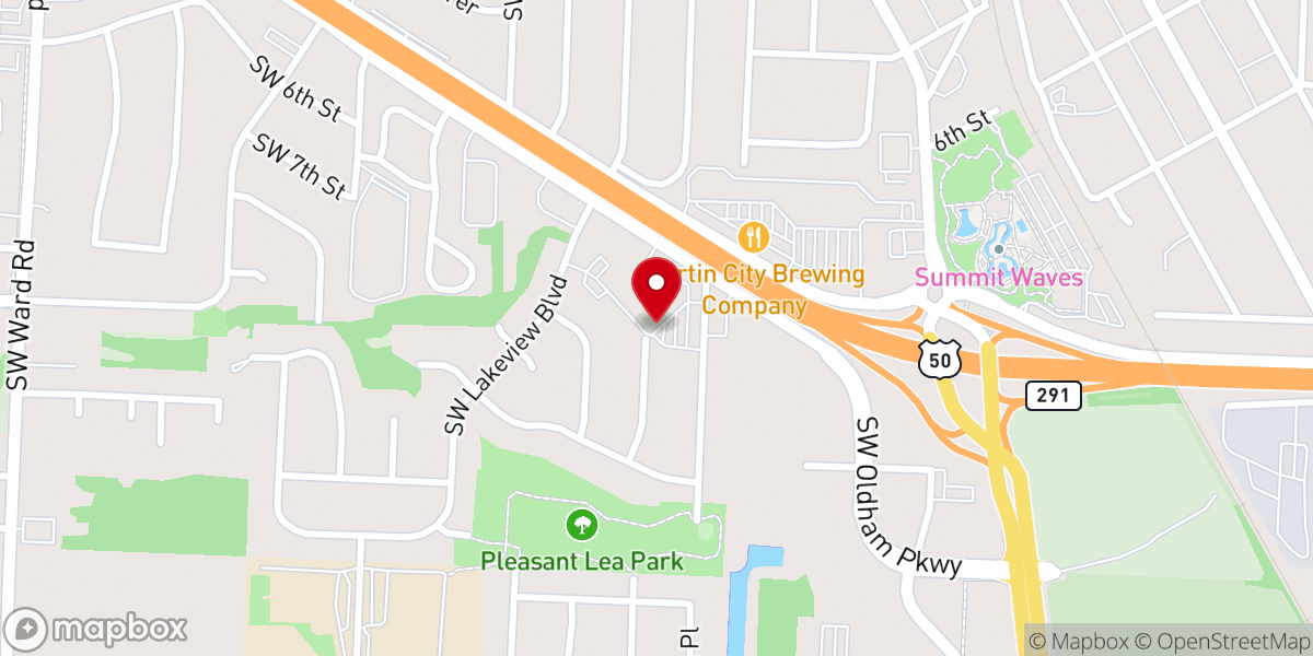 Map showing location of Summit Park Church