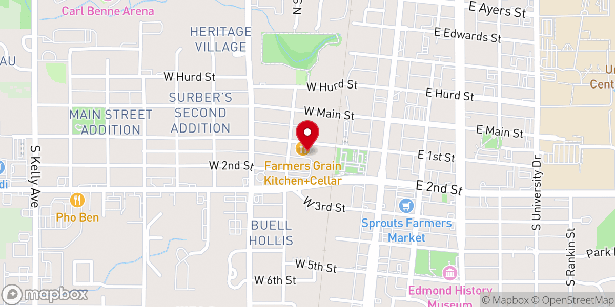Map showing location of The Silos at Farmers Grain