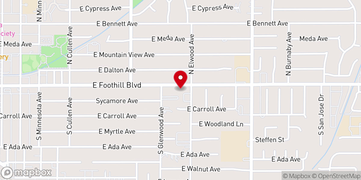 Map showing location of Real Life Church of LA