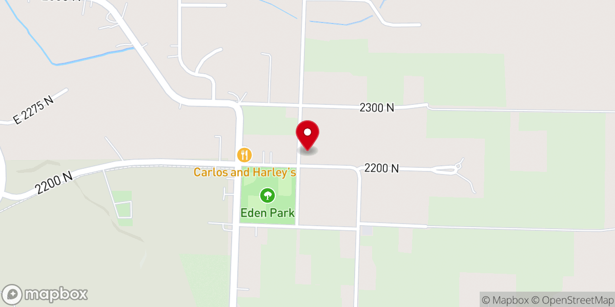 Map showing location of Hearthside Weddings & Events