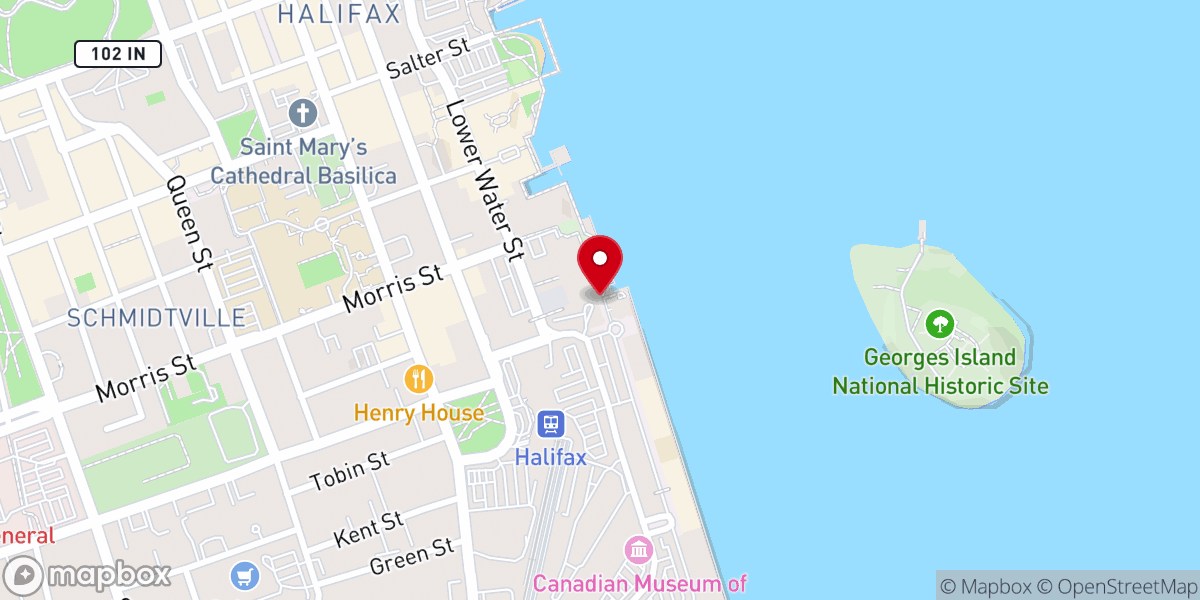 Map showing location of The Emigrant Statue