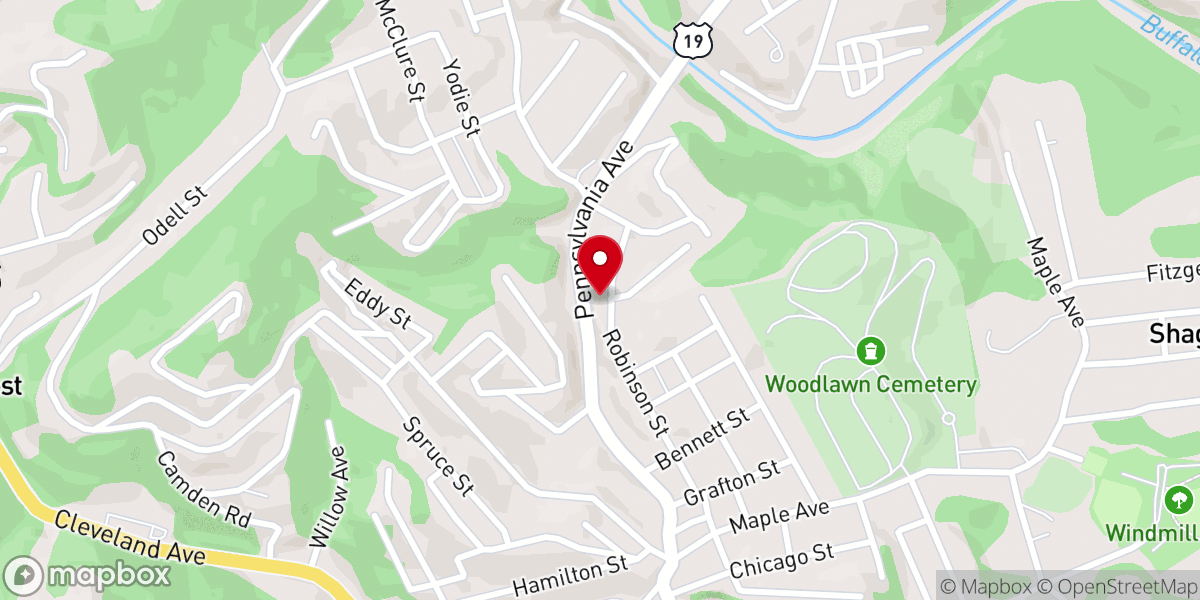 Map showing location of Morningstar Baptist Church