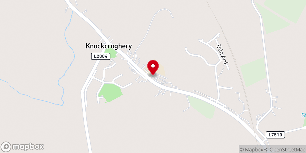 Map showing location of St Patrick's Catholic Church, Knockcroghery