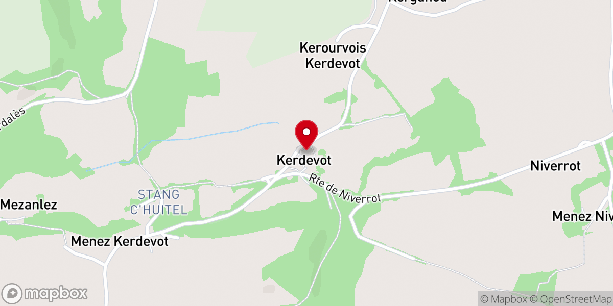 Map showing location of Chapelle Notre-Dame de Kerdévot d'Ergué-Gabéric