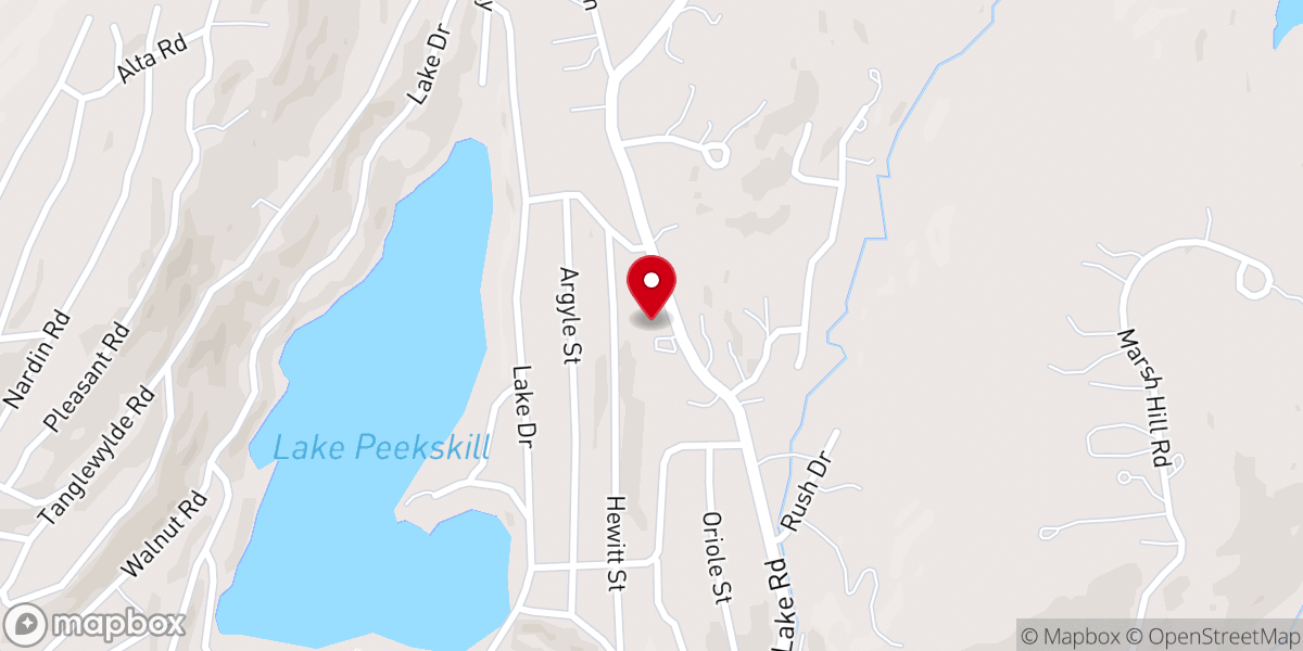 Map showing location of St. Luke's Lutheran Church