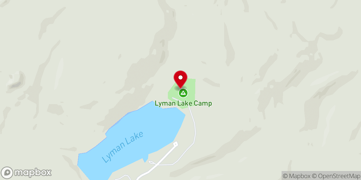 Map showing location of Lyman Lake Recreation Camp