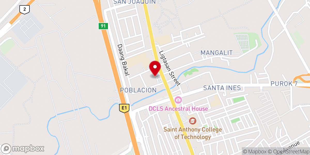 Map showing location of Our Lady of Grace Parish Church
