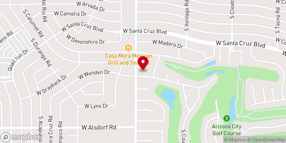 Map showing location of First Baptist Church, Arizona City Park