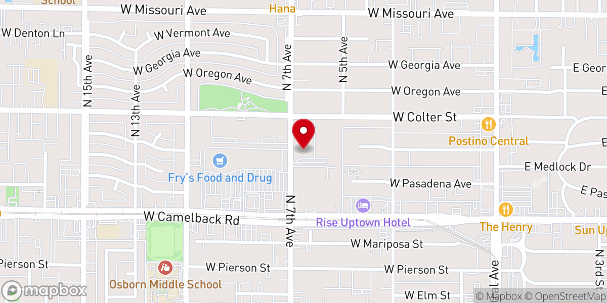 Map showing location of Mount Calvary Lutheran Church