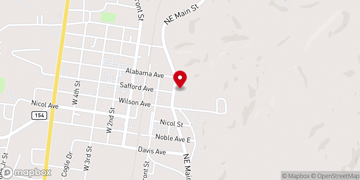 Map showing location of Thomasville United Methodist Church
