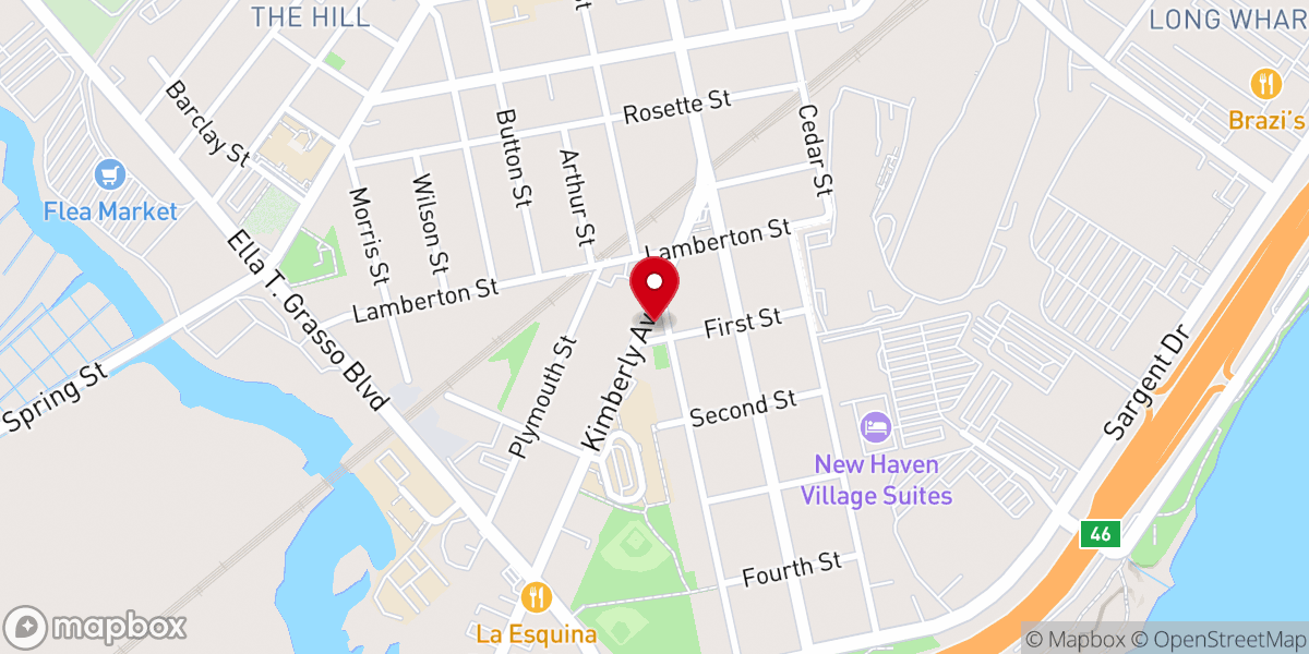 Map showing location of Iglesia Jóvenes Cristianos New Haven