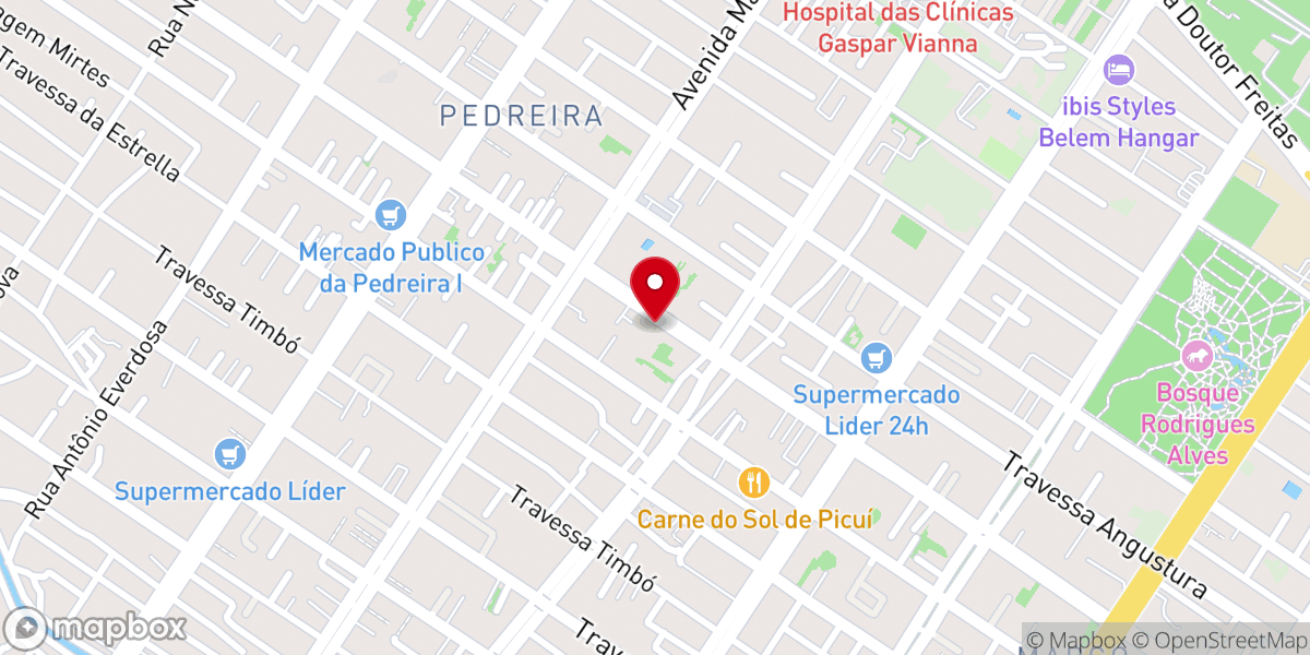 Map showing location of Igreja Metodista Central Belém