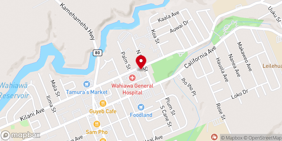 Map showing location of New Hope Central Oahu