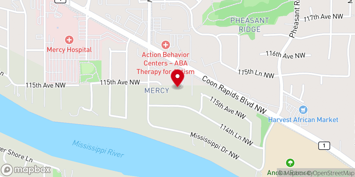 Map showing location of CrossFire Assembly