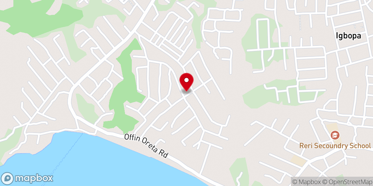 Map showing location of Living faith church a.k.a winners