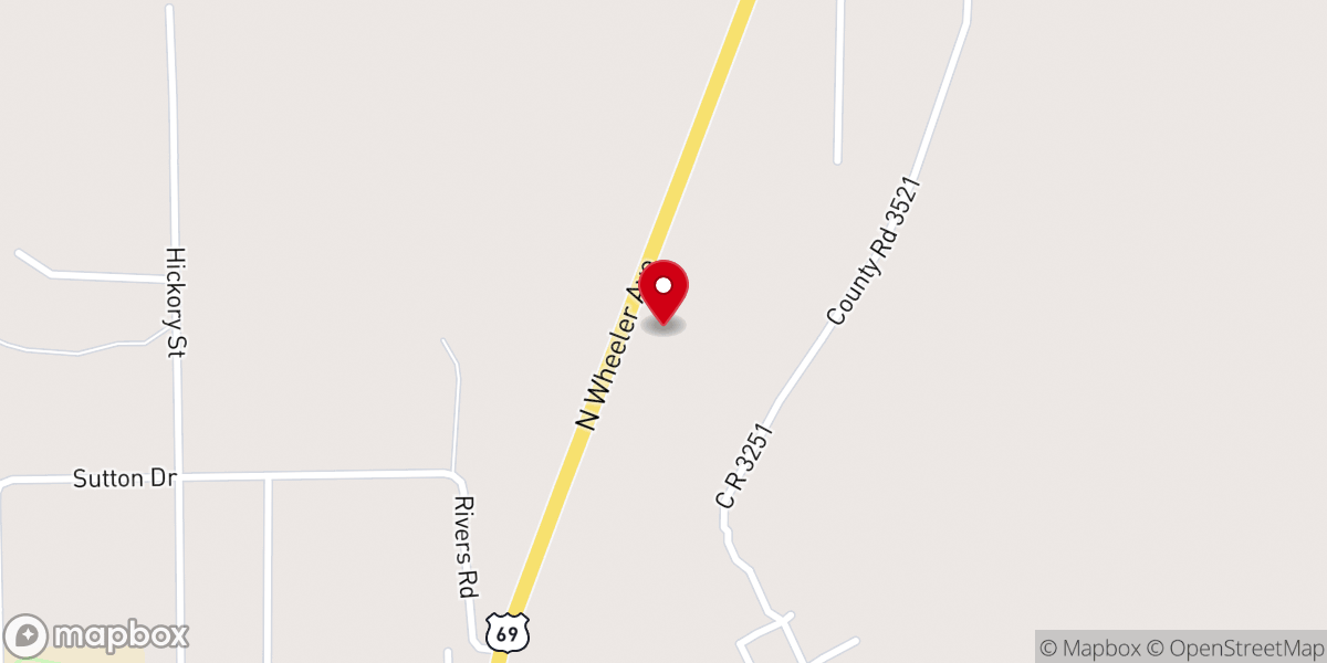 Map showing location of Tejas Baptist Church