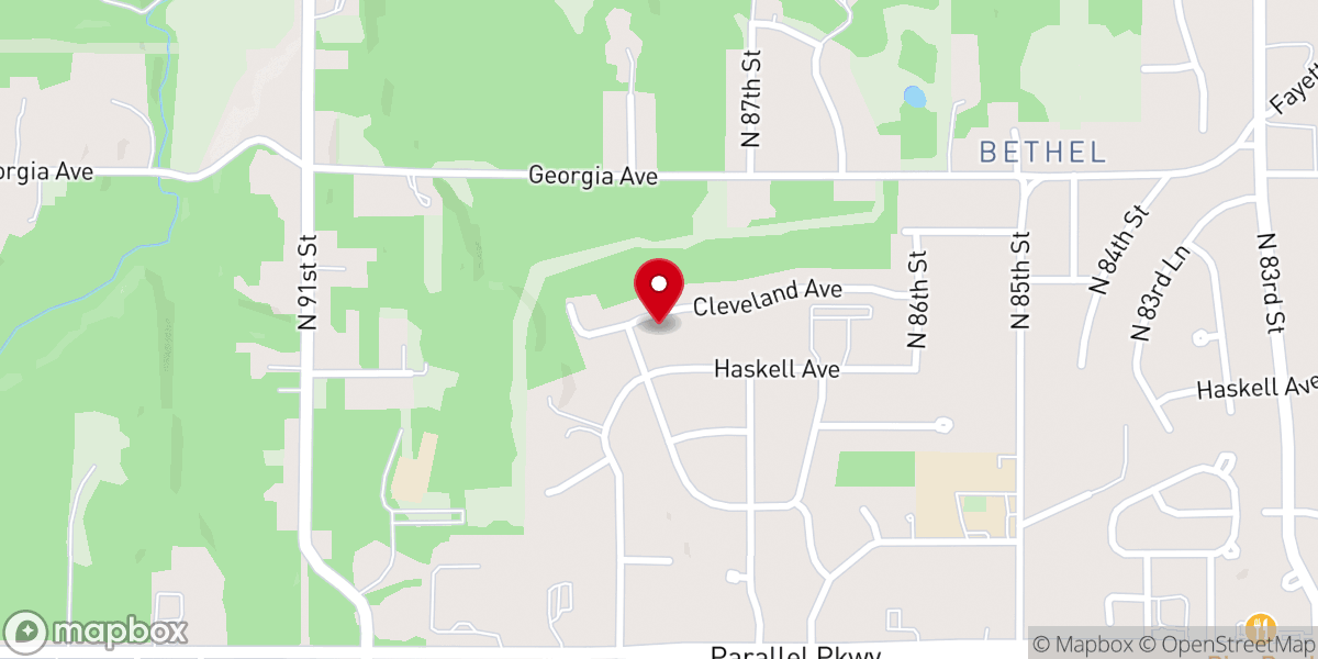 Map showing location of Showers-Blessings Church of God