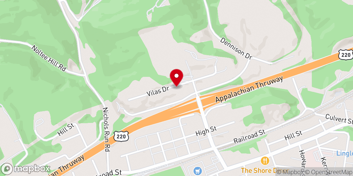 Map showing location of Hope River Church of God