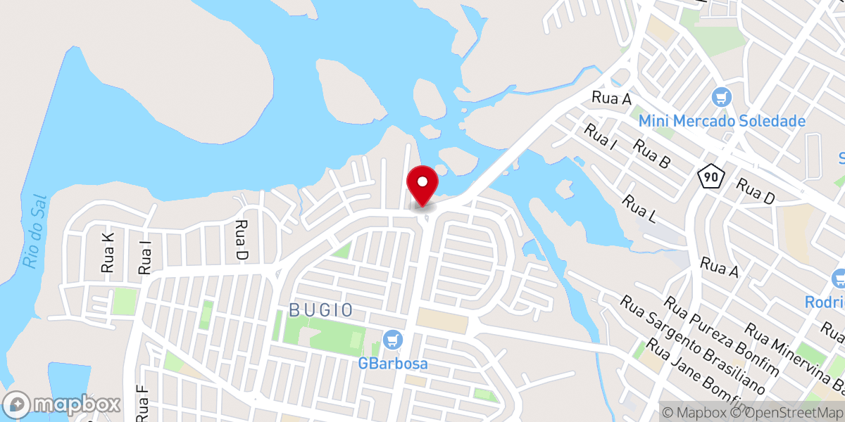 Map showing location of Igreja Pentecostal Ministério Lançando As Redes