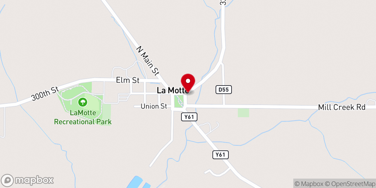Map showing location of St. Paul's Lutheran Church