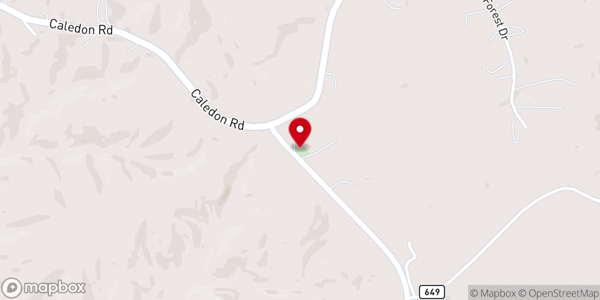 Map showing location of Peoples Union Baptist Church