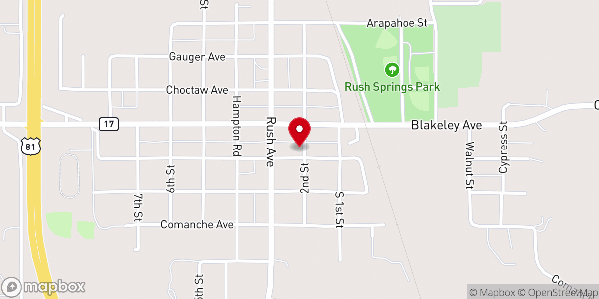 Map showing location of Southern Baptist Church
