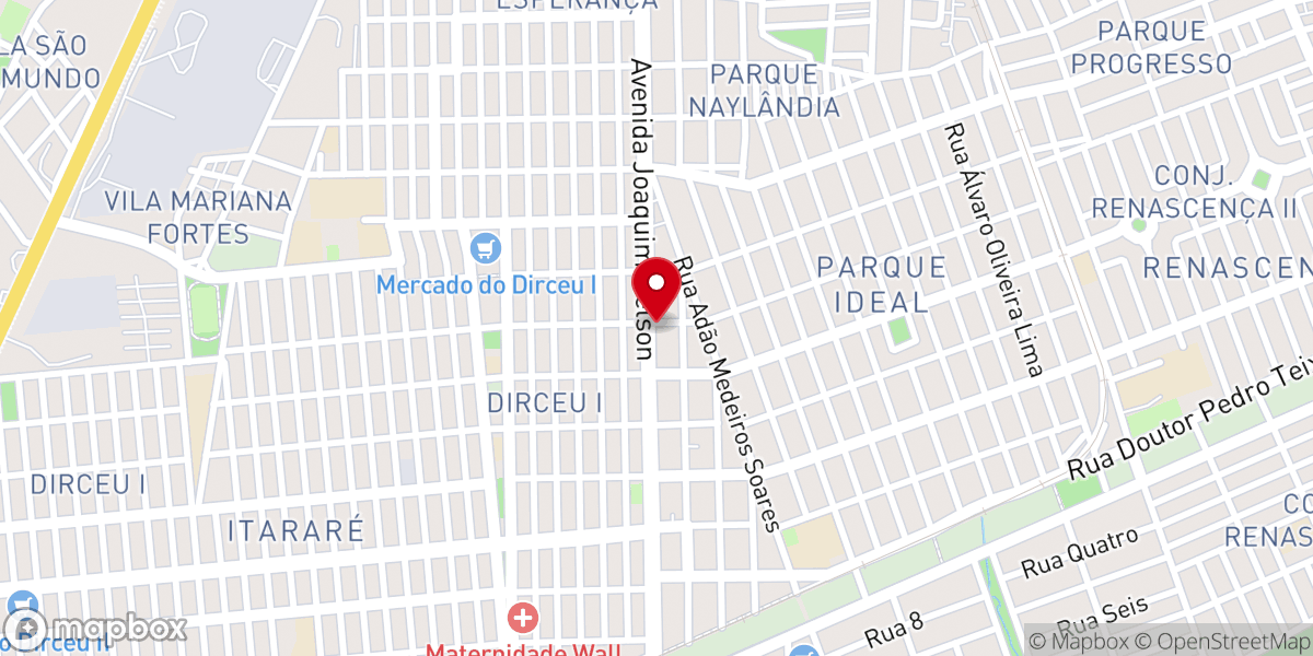 Map showing location of Comunidade Evangelica Sara Nossa Terra