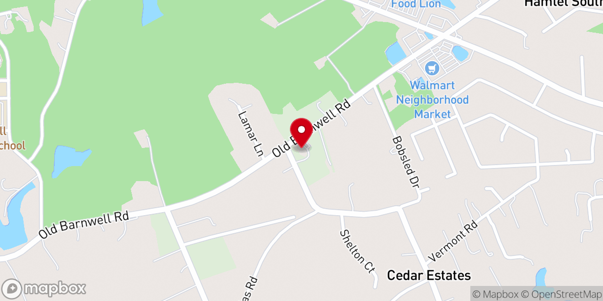 Map showing location of Joel Baptist Church
