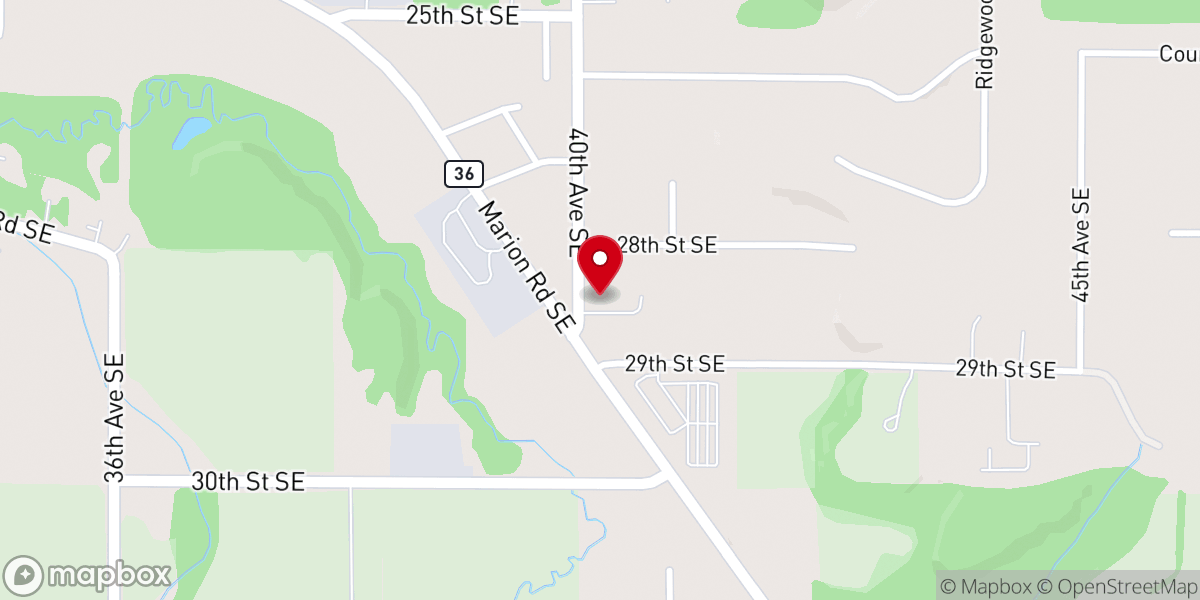 Map showing location of Cornerstone Evangelical Free