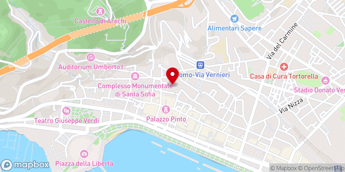 Map showing location of Cripta di San Matteo