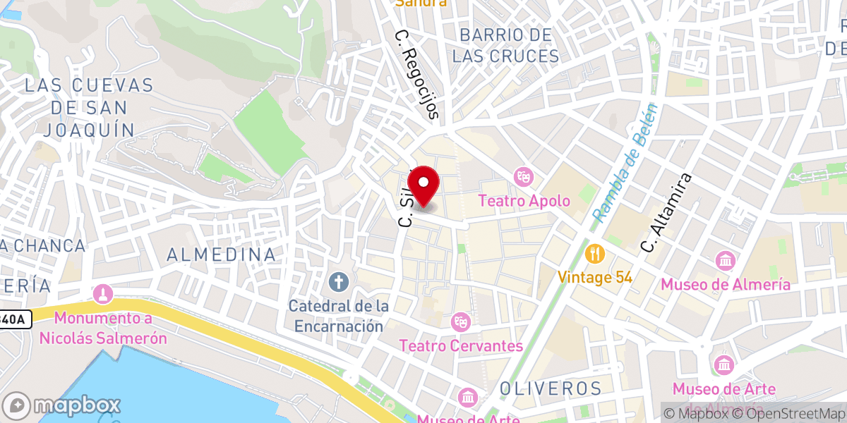 Map showing location of Parroquia de San Pedro Apóstol