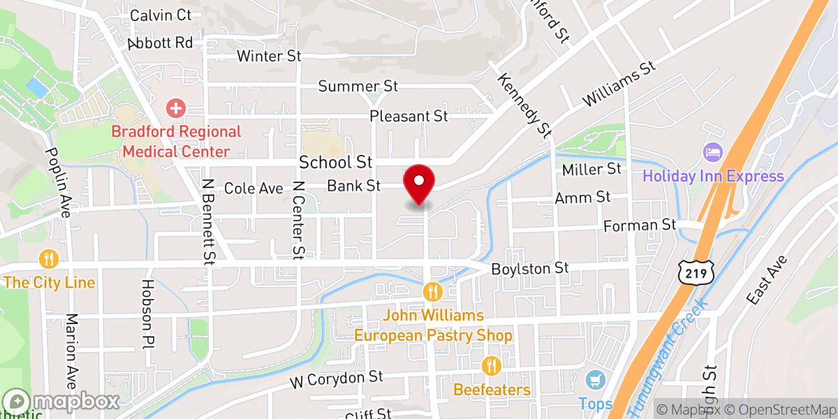 Map showing location of Grace Lutheran Church