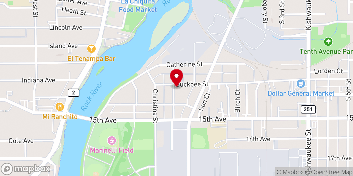 Map showing location of St Stanislaus Kostka Church