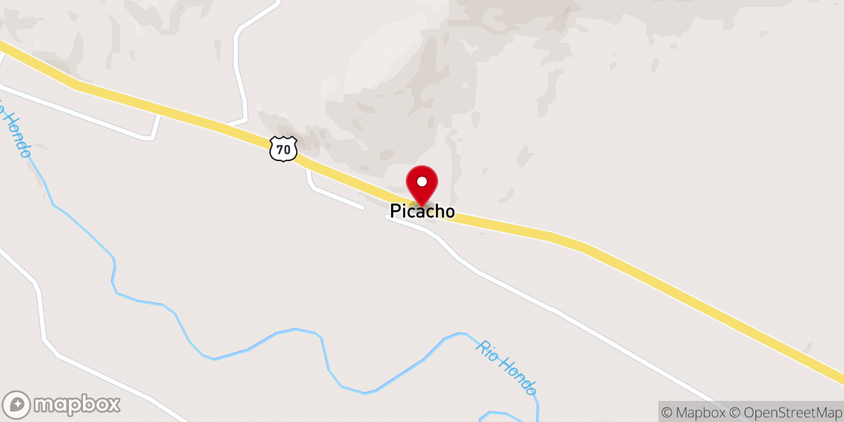 Map showing location of Picacho
