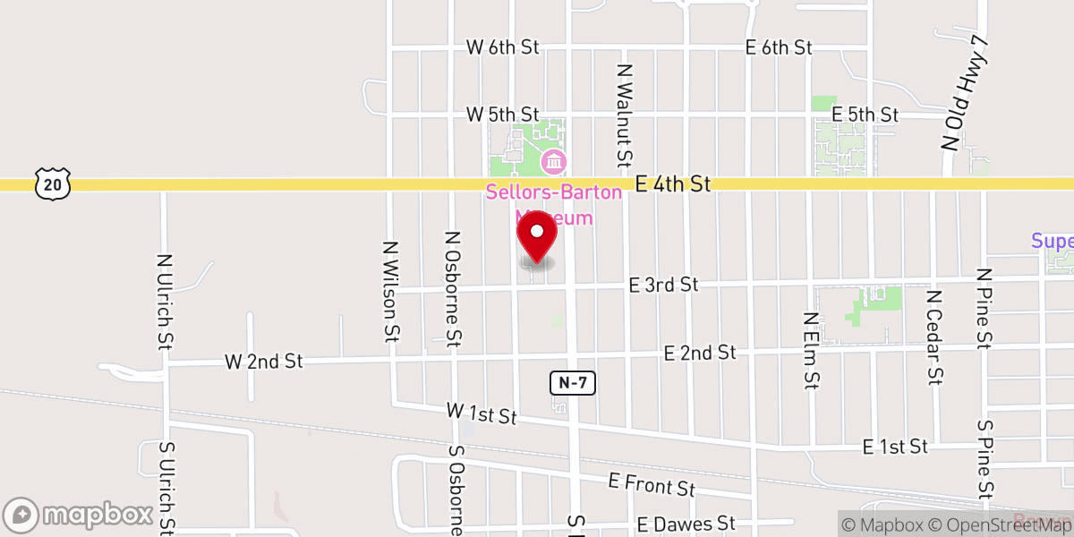 Map showing location of First United Methodist Church