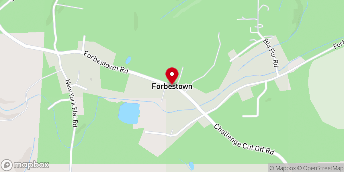 Map showing location of Forbestown