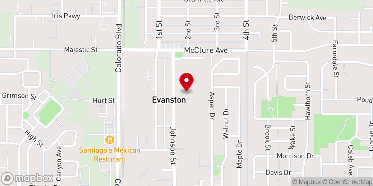 Map showing location of Tri-Town Baptist Church