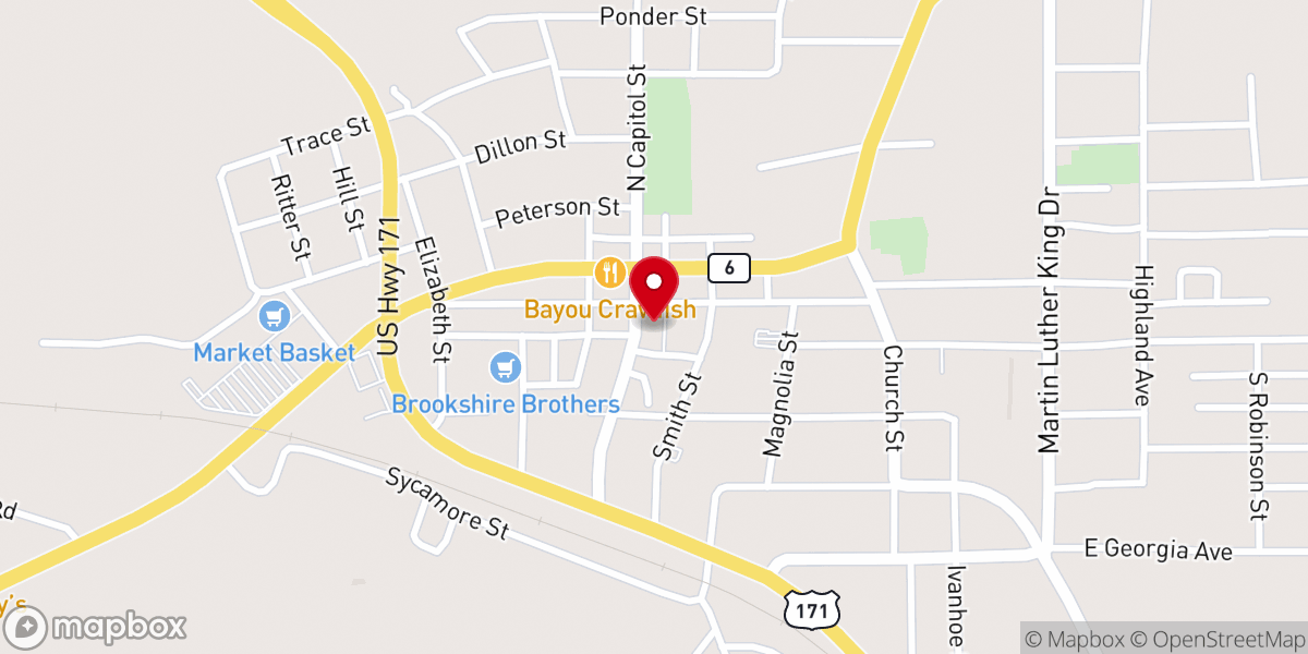 Map showing location of Sabine Parish Clerk of Court