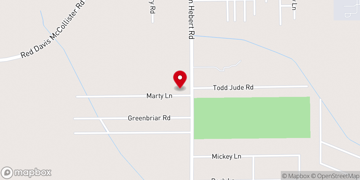 Map showing location of Tom Hebert Road Baptist Church