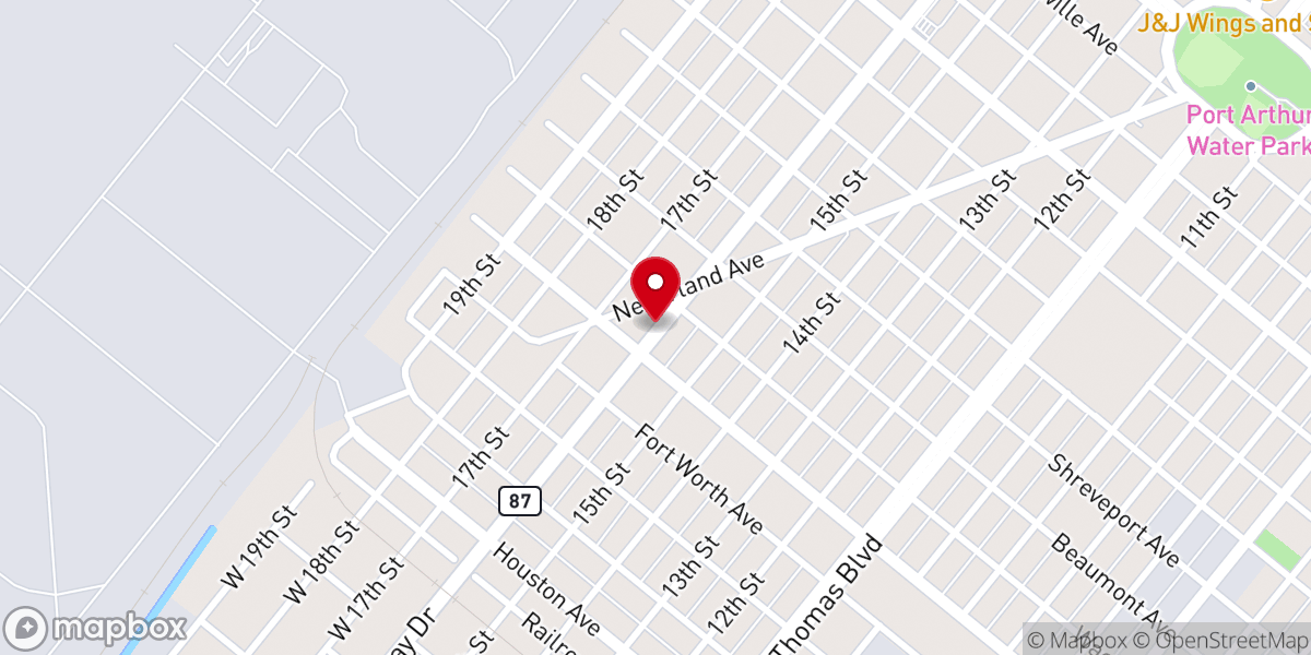Map showing location of New Hope Missionary Baptist Church