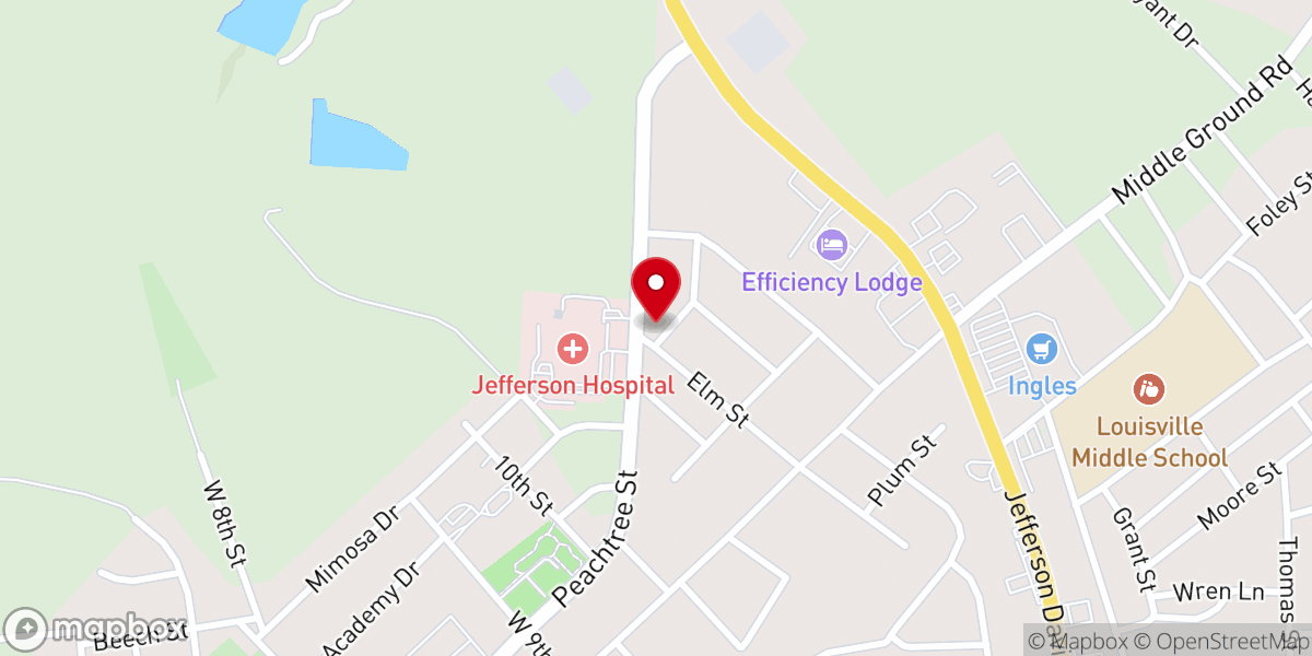 Map showing location of Louisville Church of God